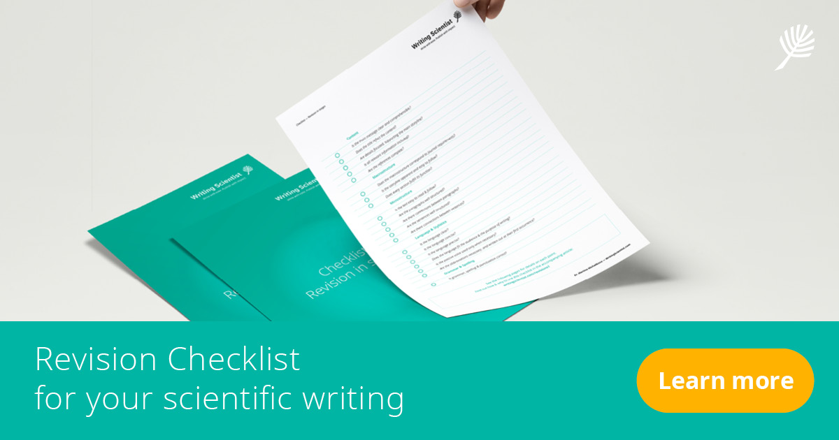 Revision Checklist Simplify the revision of your scientific texts ...